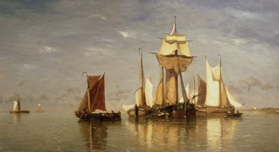 Kalmte op de Schelde, 1867 door Paul Jean Clays